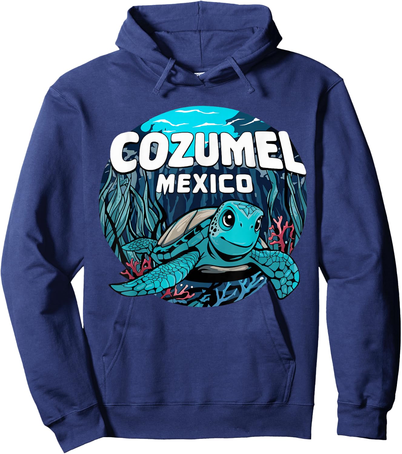 Cozumel Sea Turtle Hoodie - Hoodie | Navy