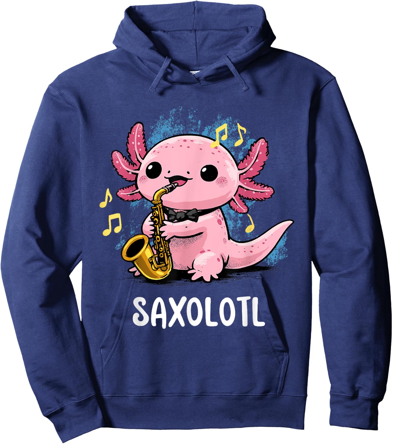 Axolotl apparel Saxolotl Saxophone Axolotl Music Sax Teacher Women Kids Hoodie - Hoodie | Navy