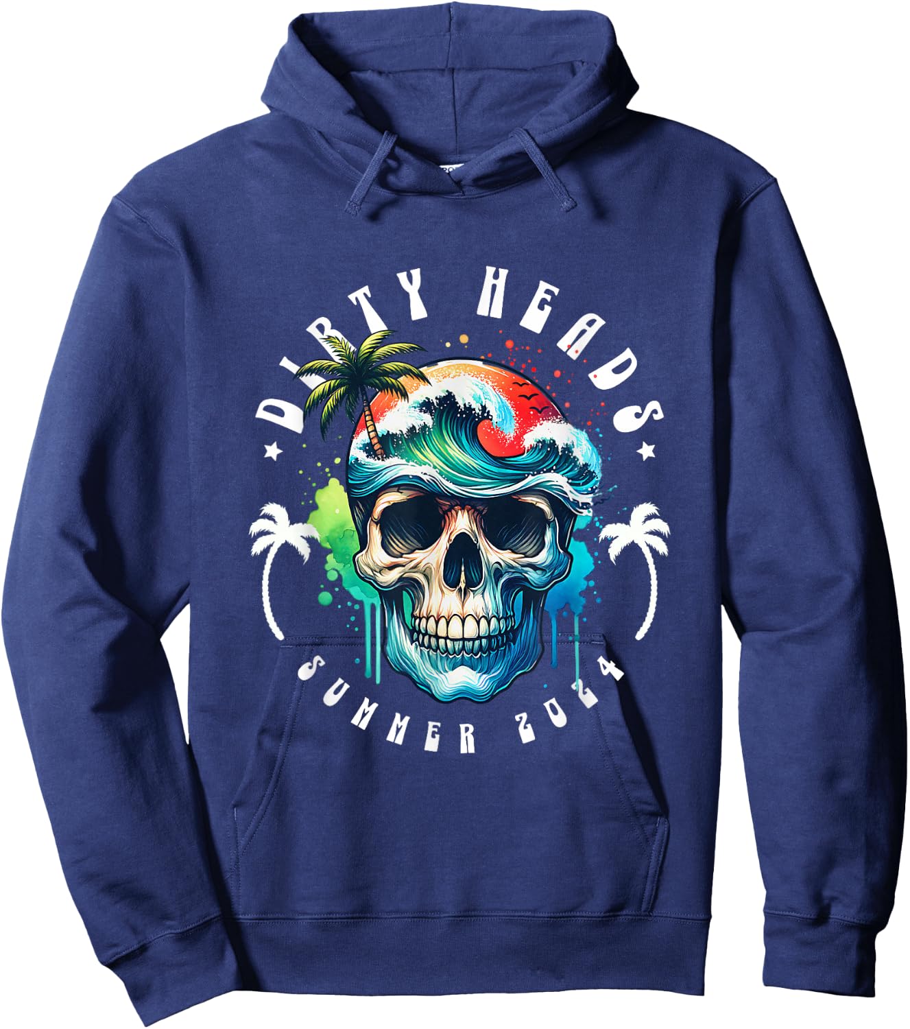 Dirty Heads Summer 2024 Beach Hoodie - Hoodie | Navy