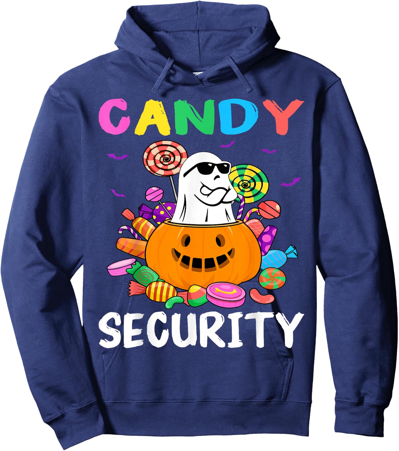Candy Security Ghost Halloween Costume Hoodie - Hoodie | Navy