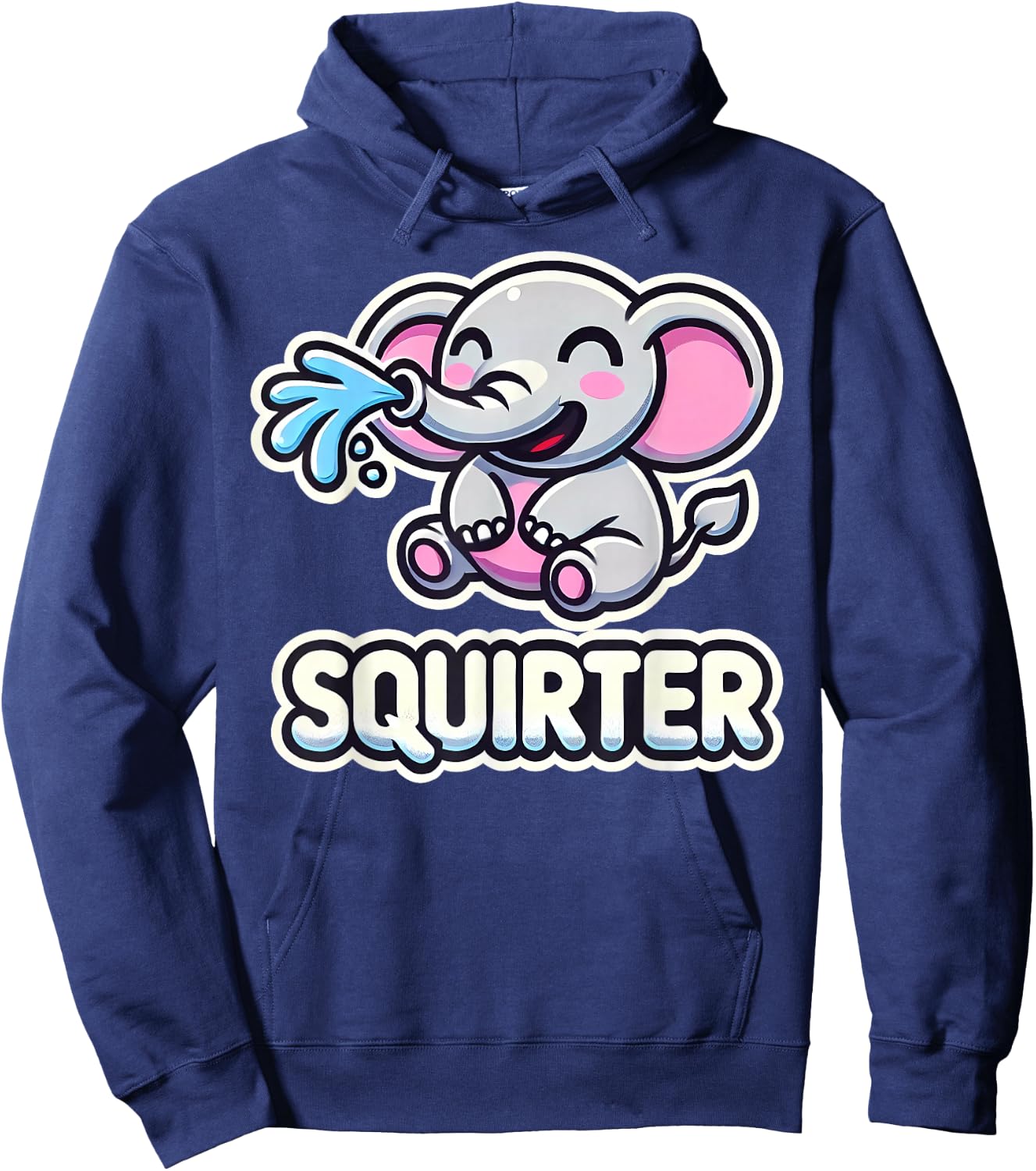 Funny Inappropriate Squirter Embarrassing Elephant Women Hoodie - Hoodie | Navy