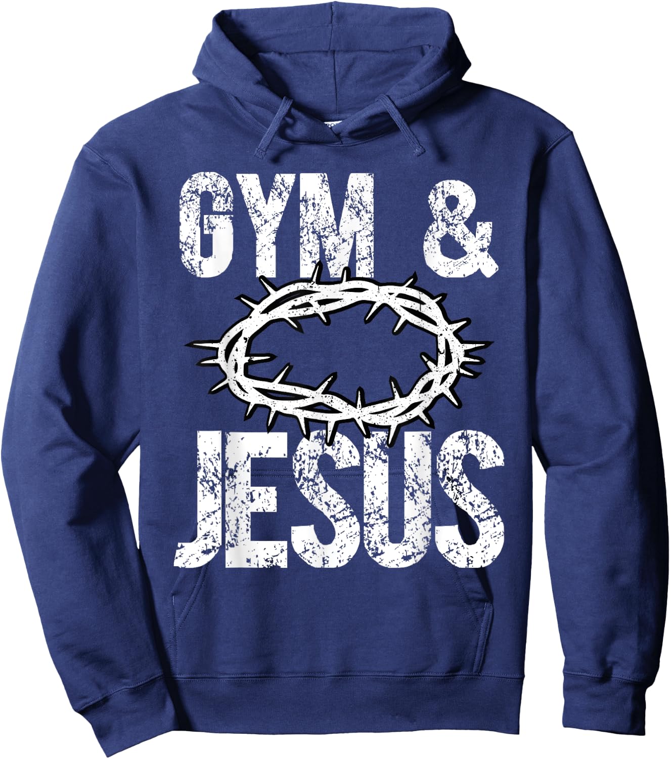 Gym And Jesus Christian Bodybuilder Religious Bodybuilding Hoodie - Hoodie | Navy