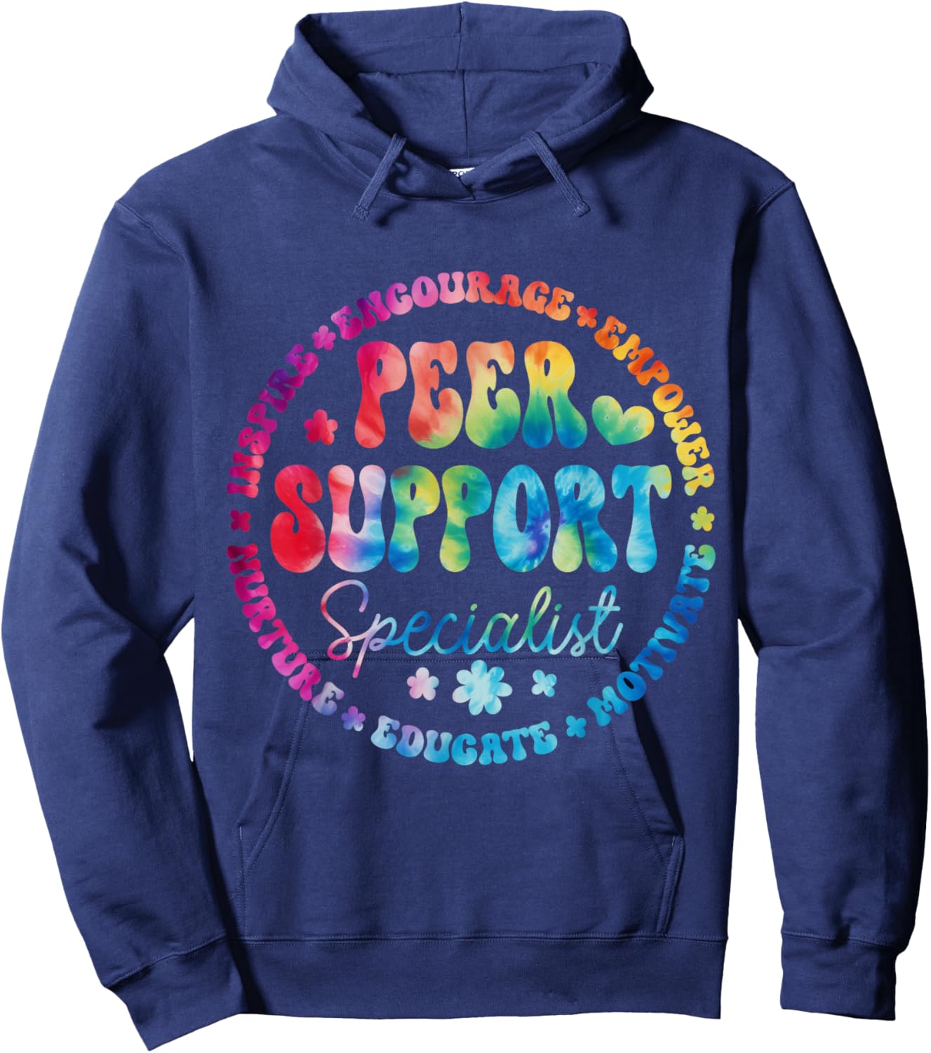 Peer Support Specialist Life Appreciation Week School Hoodie - Hoodie | Navy