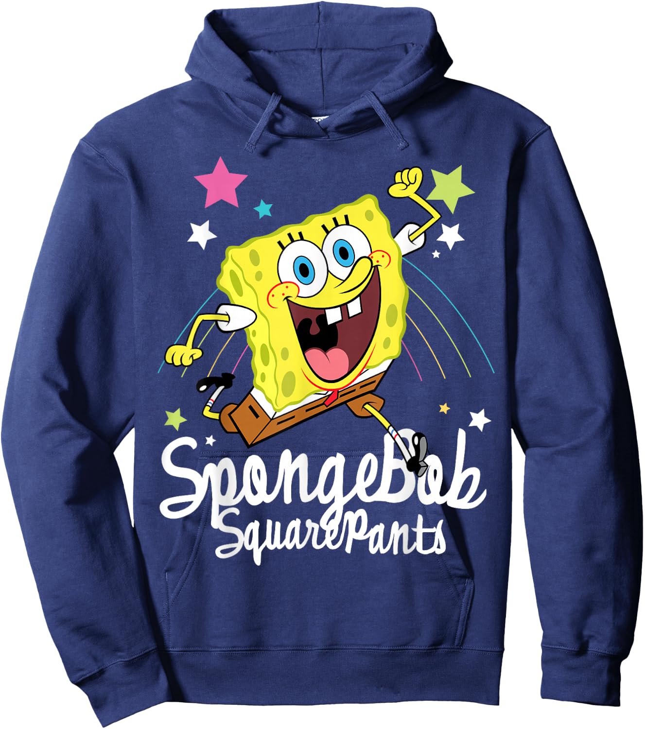 Spongebob Running With Stars Hoodie - Hoodie | Navy