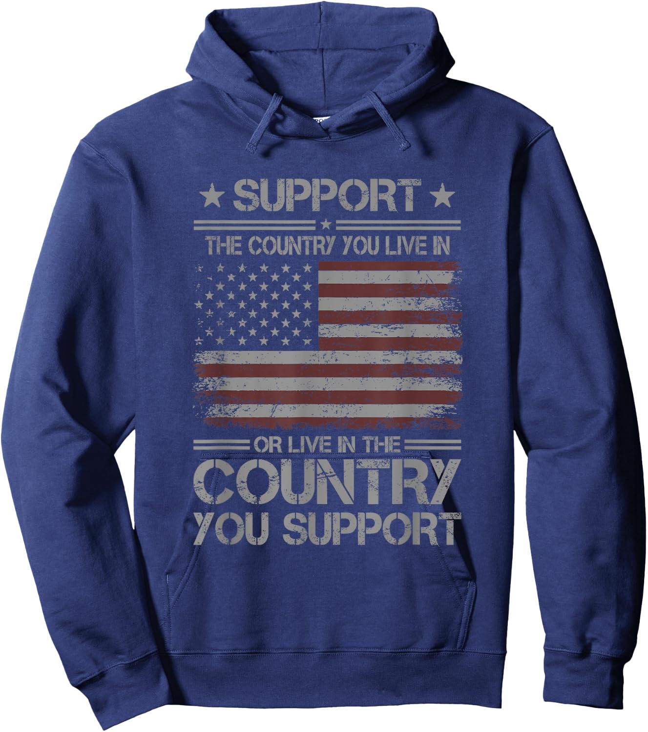 Support The Country You Live In Or Live In The Country Hoodie - Hoodie | Navy