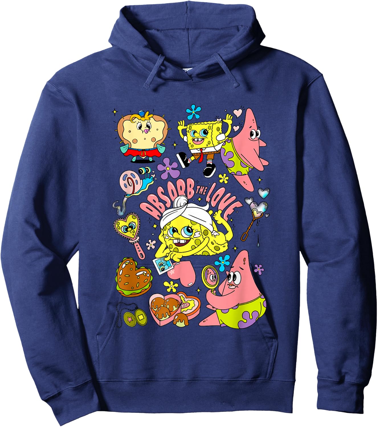 SpongeBob SquarePants Valentine's Day Absorb The Love Hoodie - Hoodie | Navy