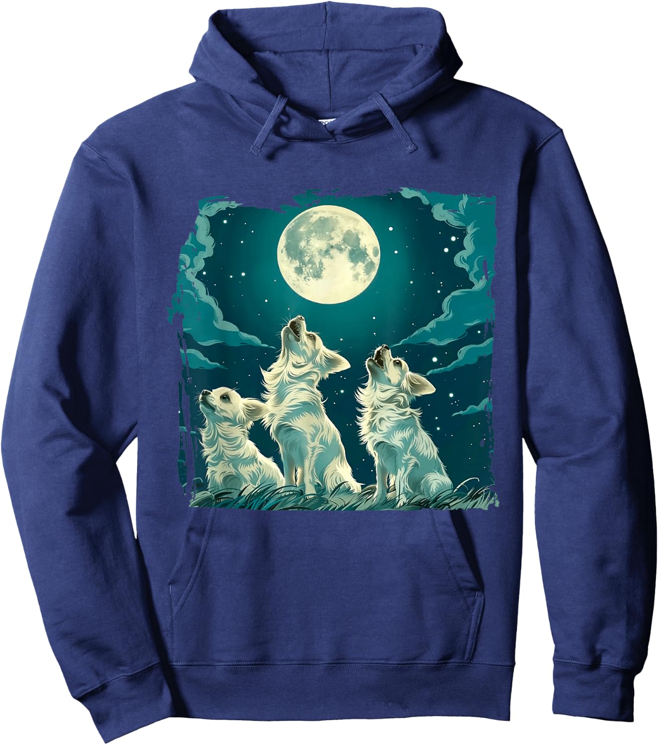 Chihuahua Dogs Howl At Moon Dog Lover Hoodie - Hoodie | Navy