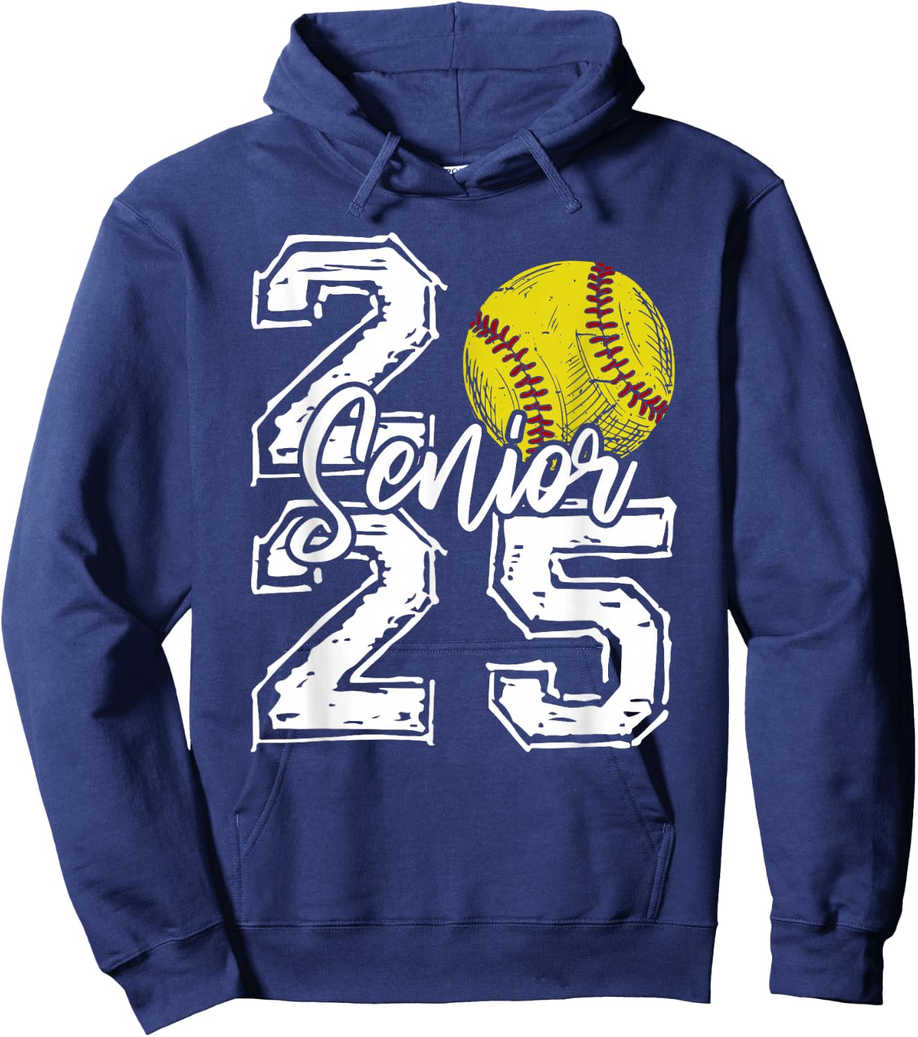 Class of 2025 Softball Senior 2025 Back To School Funny Hoodie - Hoodie | Navy