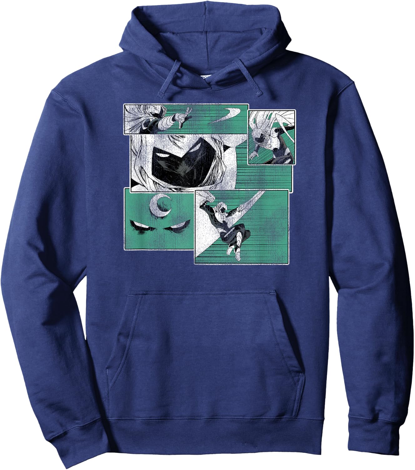 Marvel Moon Knight Graphic Comic Panels Hoodie - Hoodie | Navy