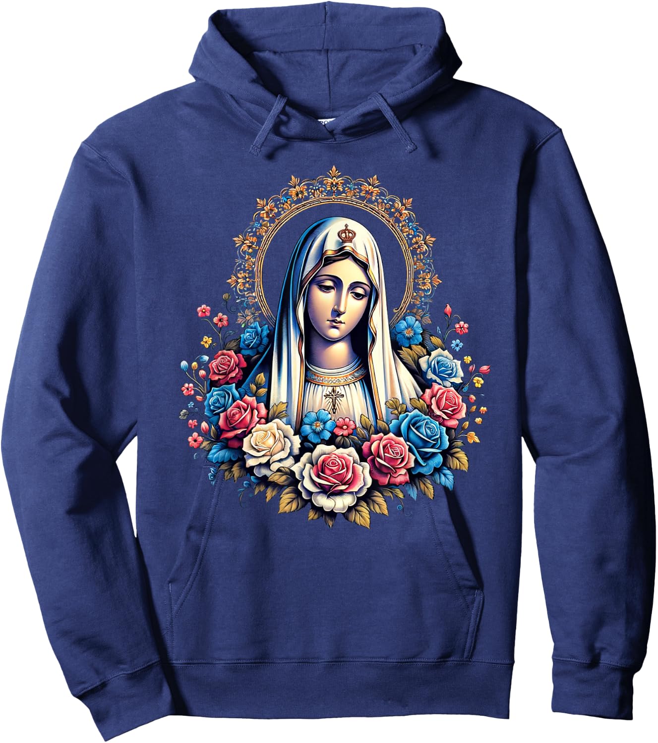 Our Lady Of Fatima Saint Mary Mother Mary Powerful Symbol Hoodie - Hoodie | Navy