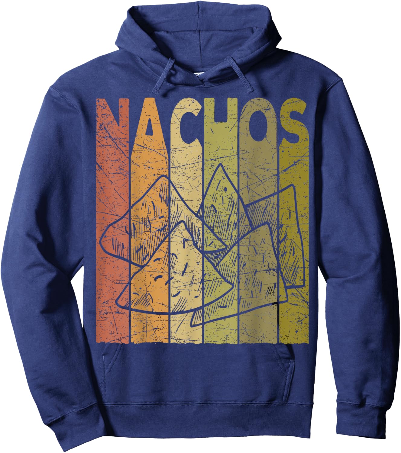 Mexican Nachos Vintage Mexican Food Retro Foodie Nacho Hoodie - Hoodie | Navy