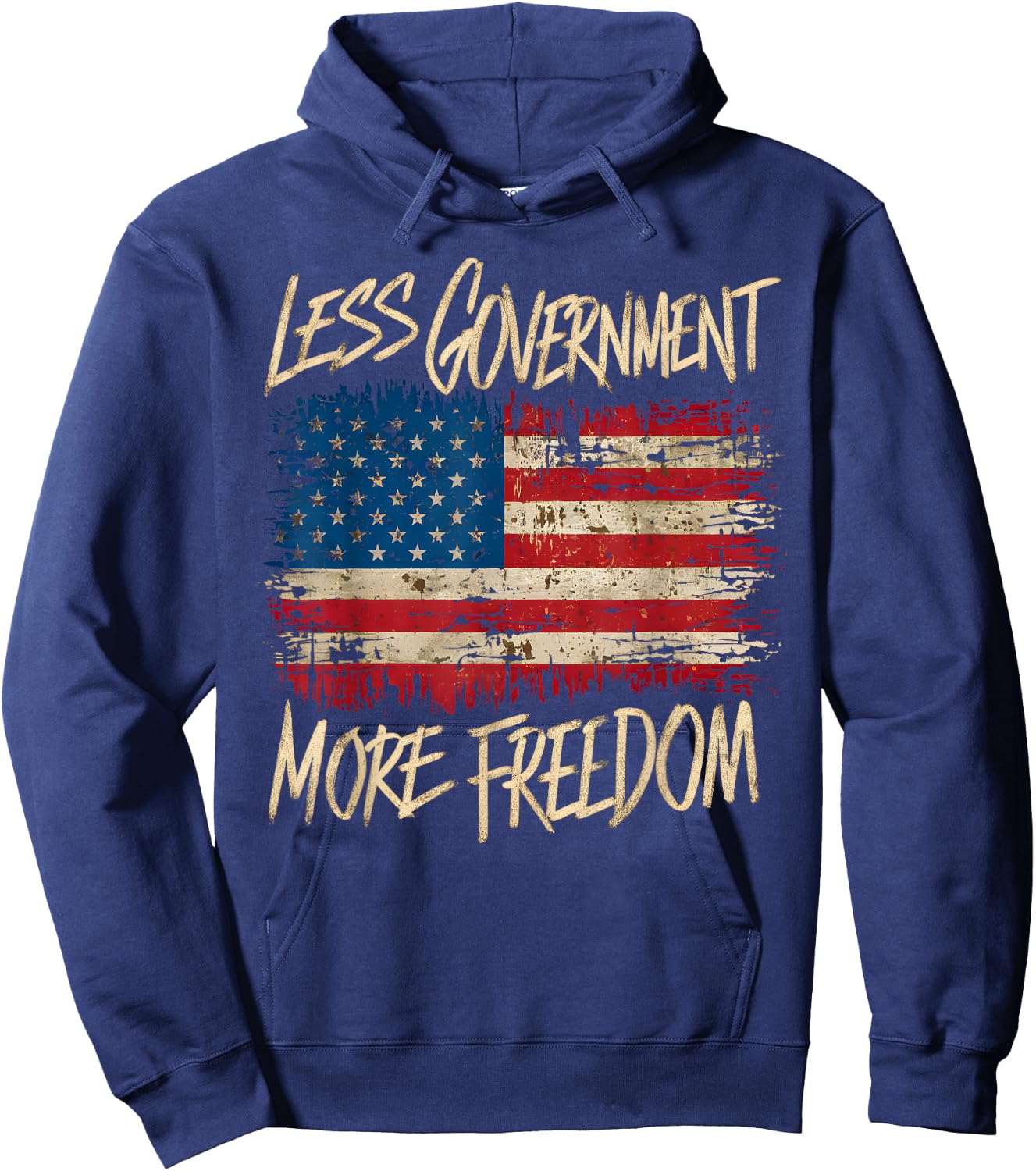 Political Less Government More Freedom More Liberty Hoodie - Hoodie | Navy