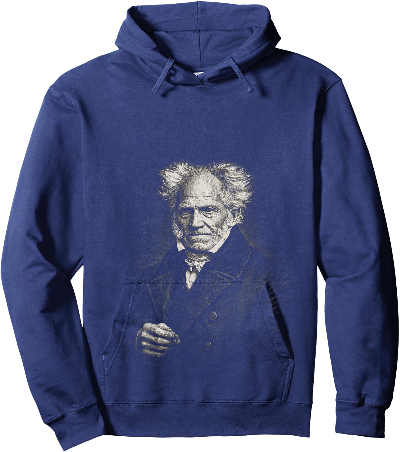 Women's Schopenhauer existentialist Philosophy V-Neck Hoodie - Hoodie | Navy