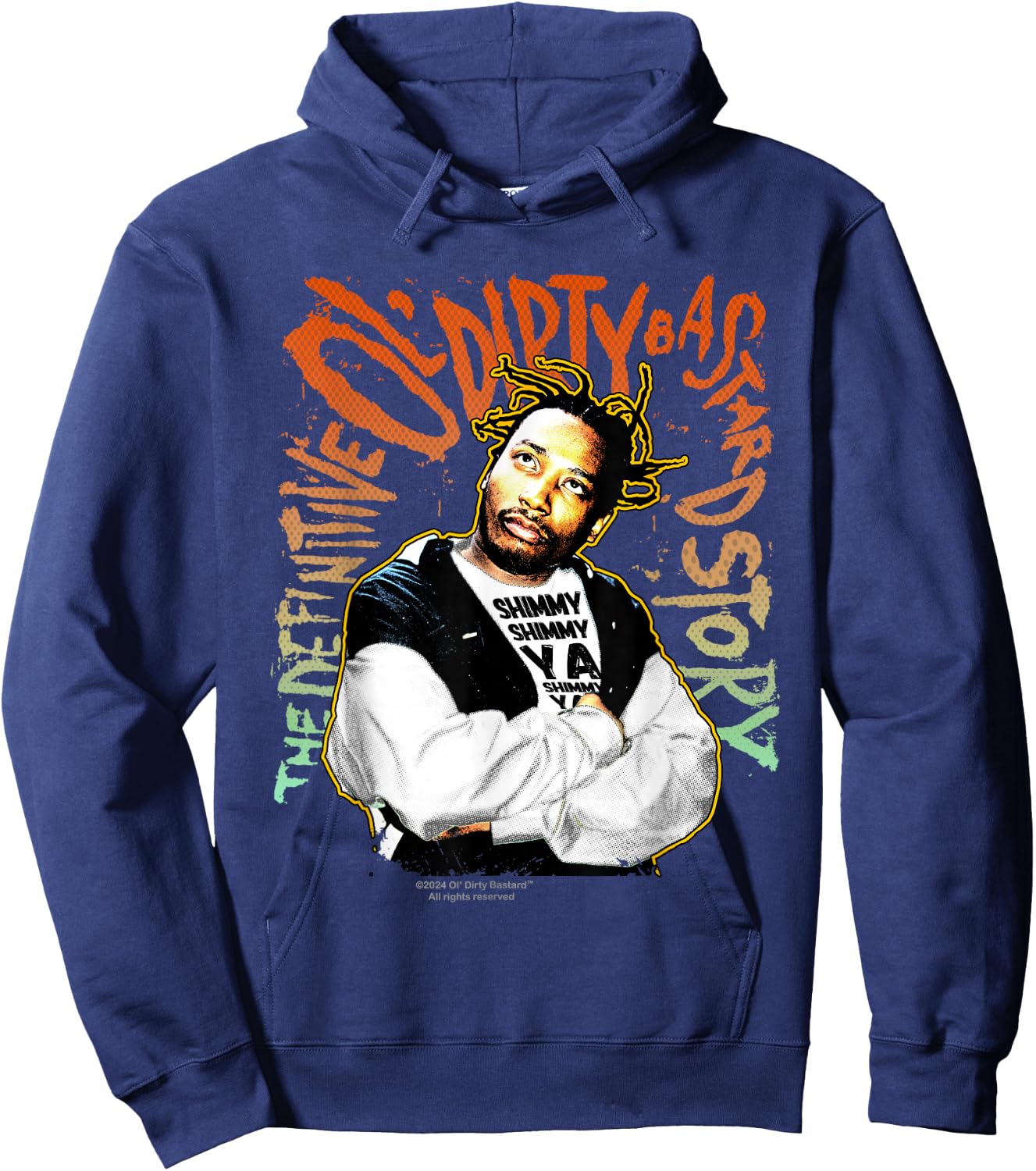 ODB Ol Dirty Ba--ard Shimmy Ya Retro 90s Hip Hop Rap Style Hoodie - Hoodie | Navy
