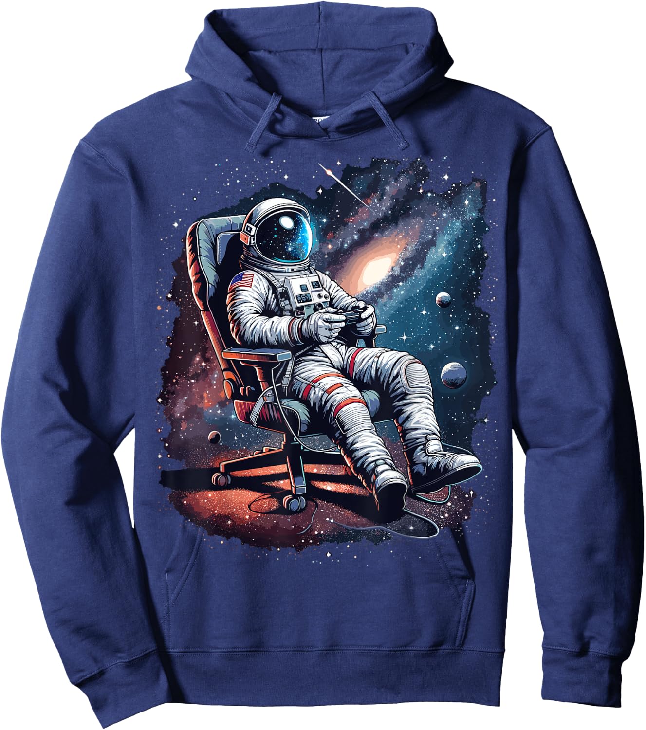 Space Astronaut Gaming System Planets Astronaut Gamer Hoodie - Hoodie | Navy