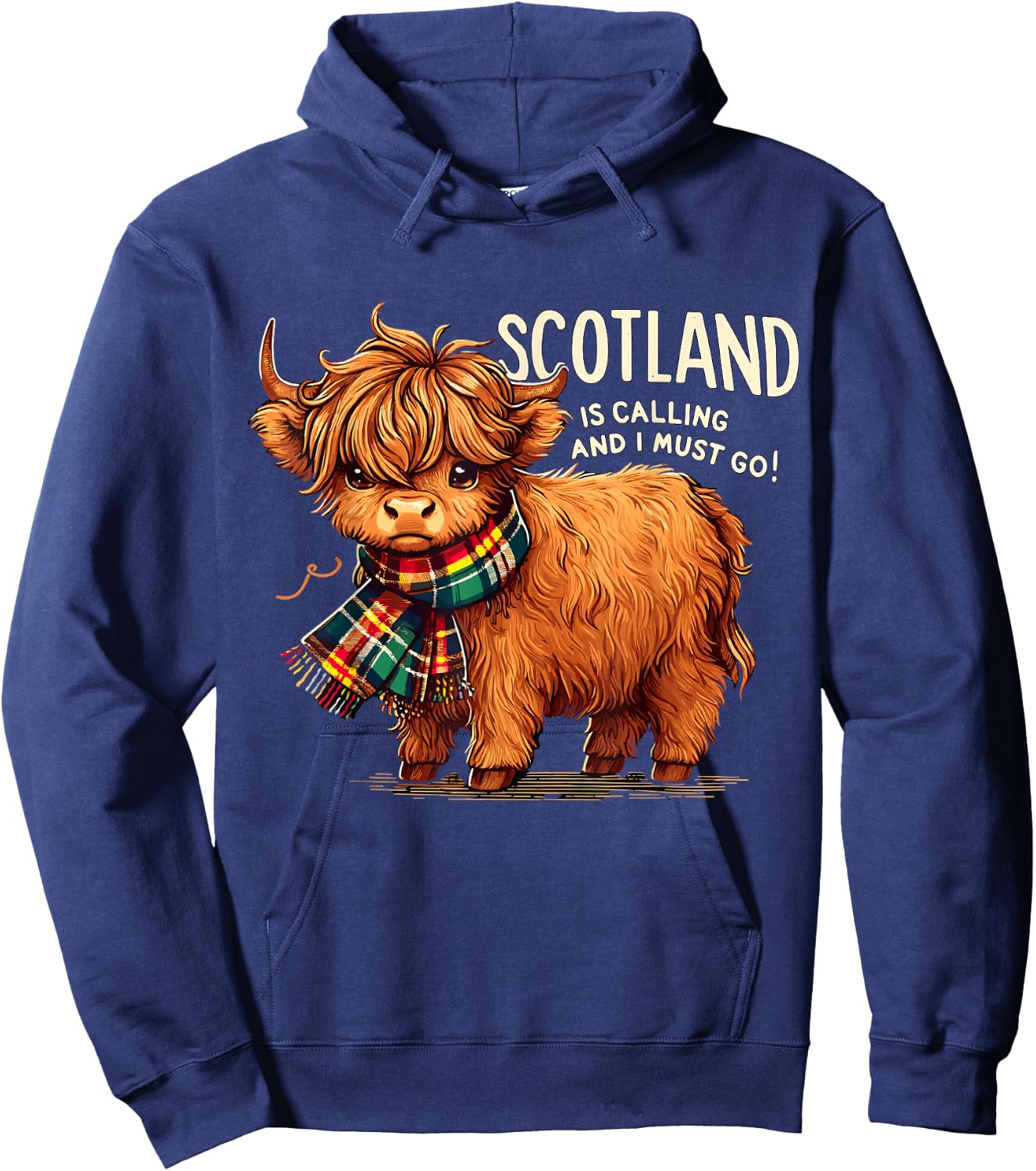 Scotland is Calling and I Must go Scotland Vacation Hoodie - Hoodie | Navy