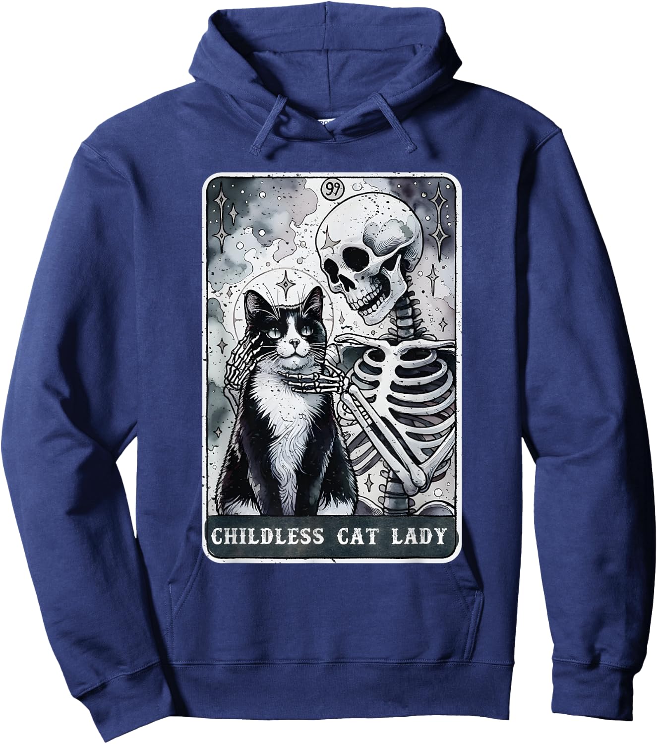 This Childless Cat Lady, Ladies is Voting Kamala Hoodie - Hoodie | Navy