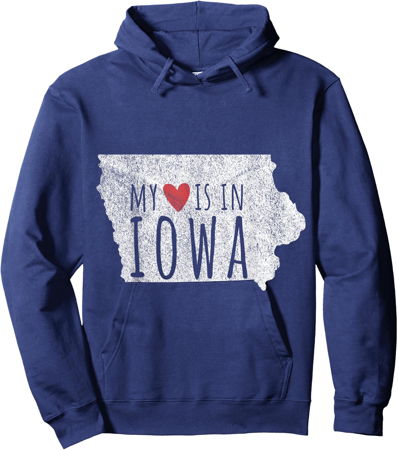 My Heart Is In Iowa Funny Iowa Roots Iowa Love Hoodie - Hoodie | Navy