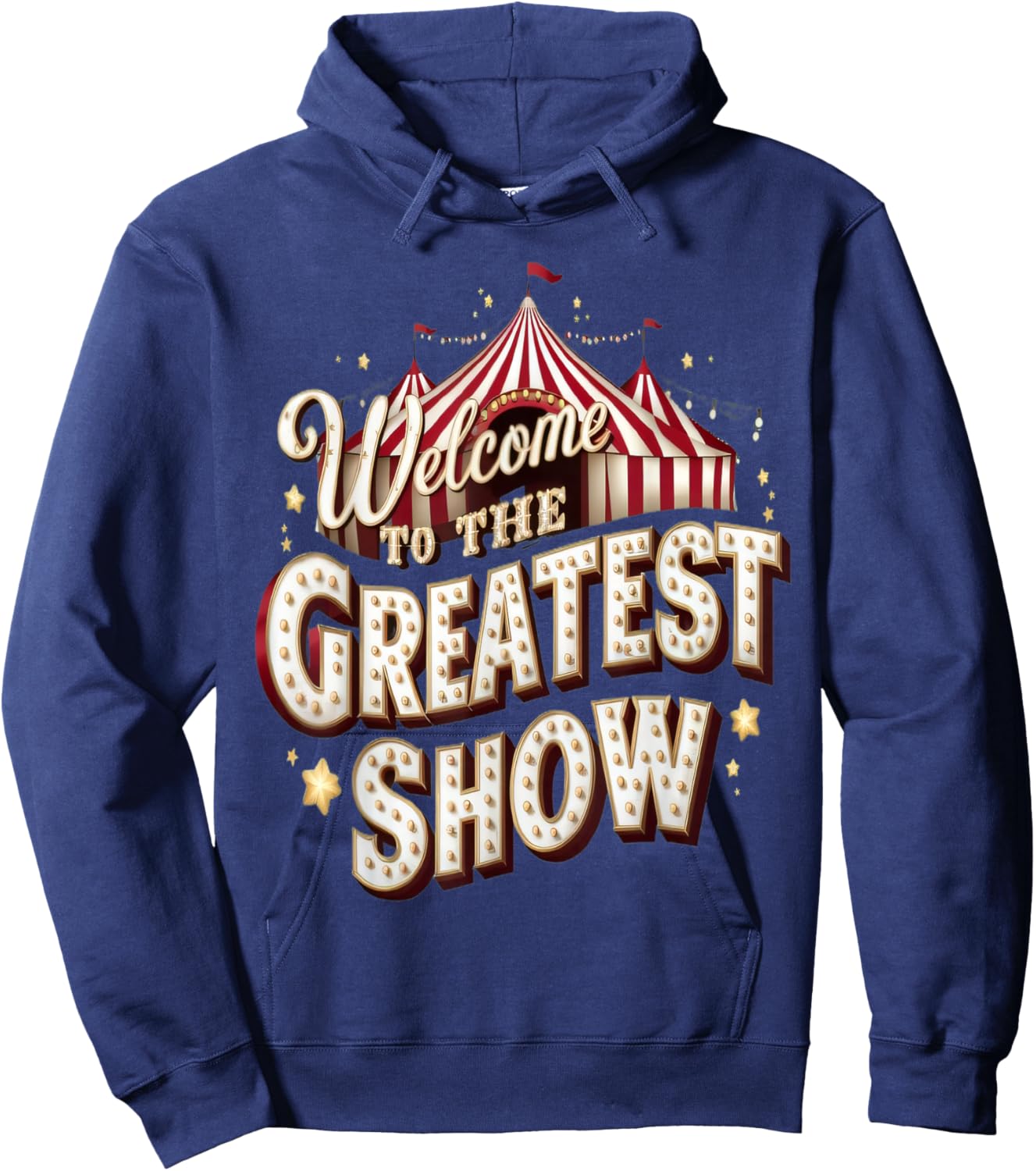 Circus Party Clown Lion Fire Ring Acrobat Funny Hoodie - Hoodie | Navy