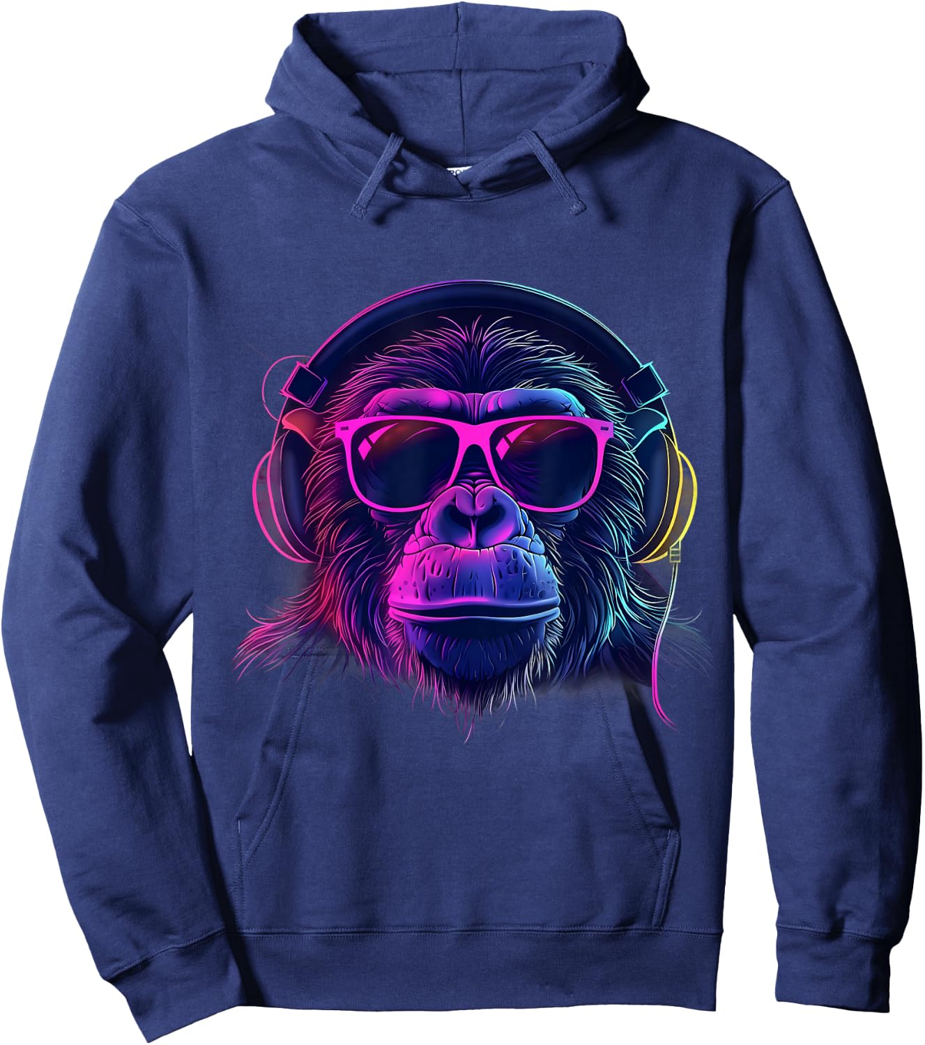 Monkey DJ Beatmaker Techno Music Headphones House Music Hoodie - Hoodie | Navy