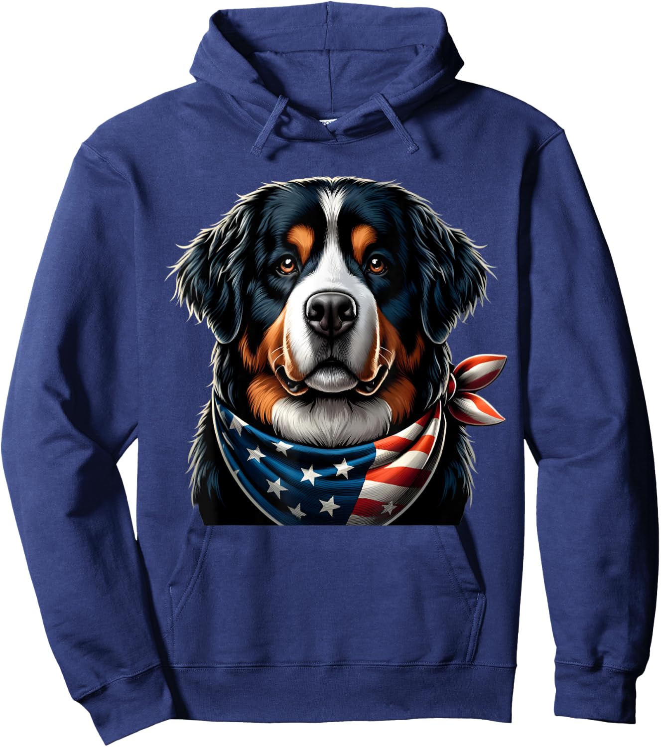 Bernese Mountain dog usa american flag Hoodie - Hoodie | Navy