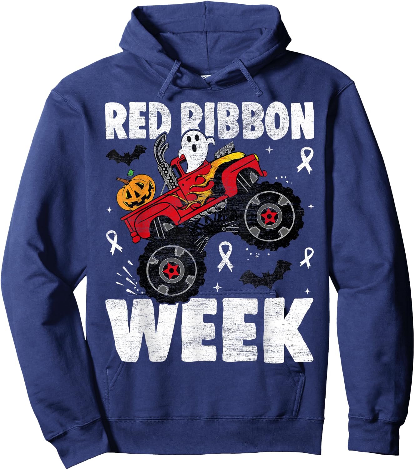 Red Ribbon Week Awareness Halloween Women Men Toddler Kids Hoodie - Hoodie | Navy