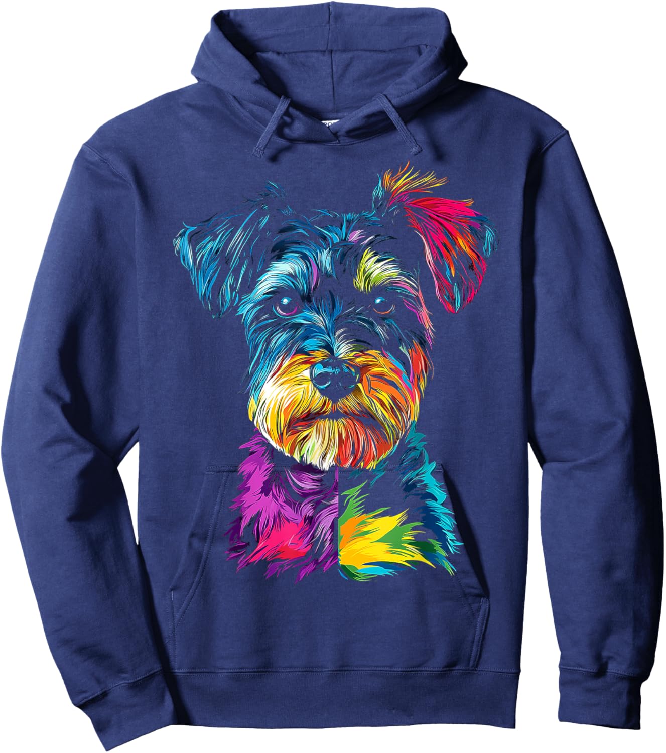 Schnauzer Dog Motif Pet Art Schnauzer Hoodie - Hoodie | Navy