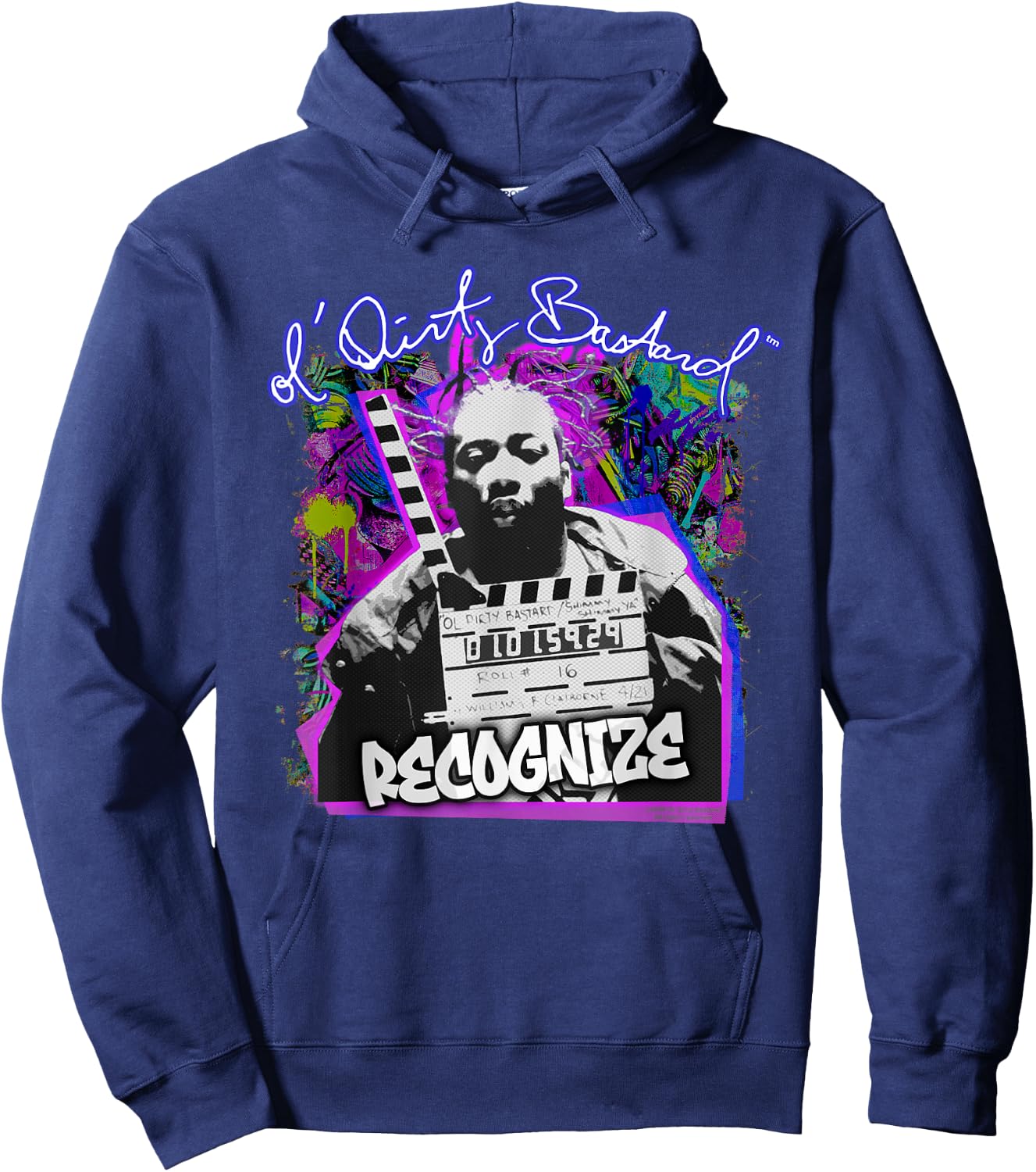 ODB Ol Dirty Ba--ard Recognize Graff Vintage Hip Hop Rap Hoodie - Hoodie | Navy