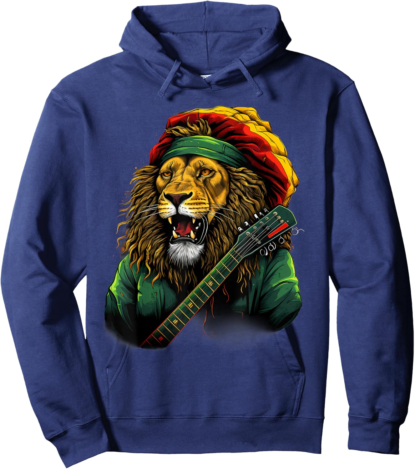 Rasta Reggae Lion Rastafarian Pride Rasta Roots Rastafari Hoodie - Hoodie | Navy