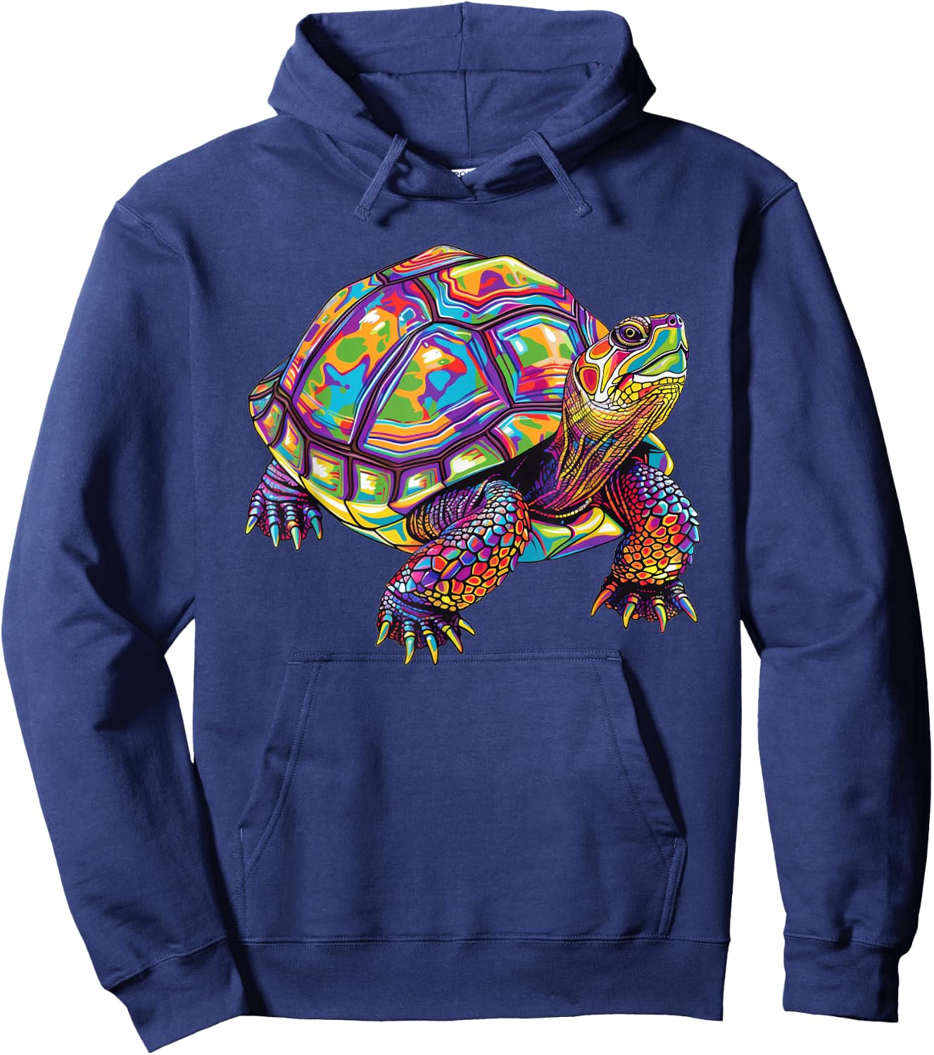 Eastern Box Turtle Psychedelic Hoodie - Hoodie | Navy