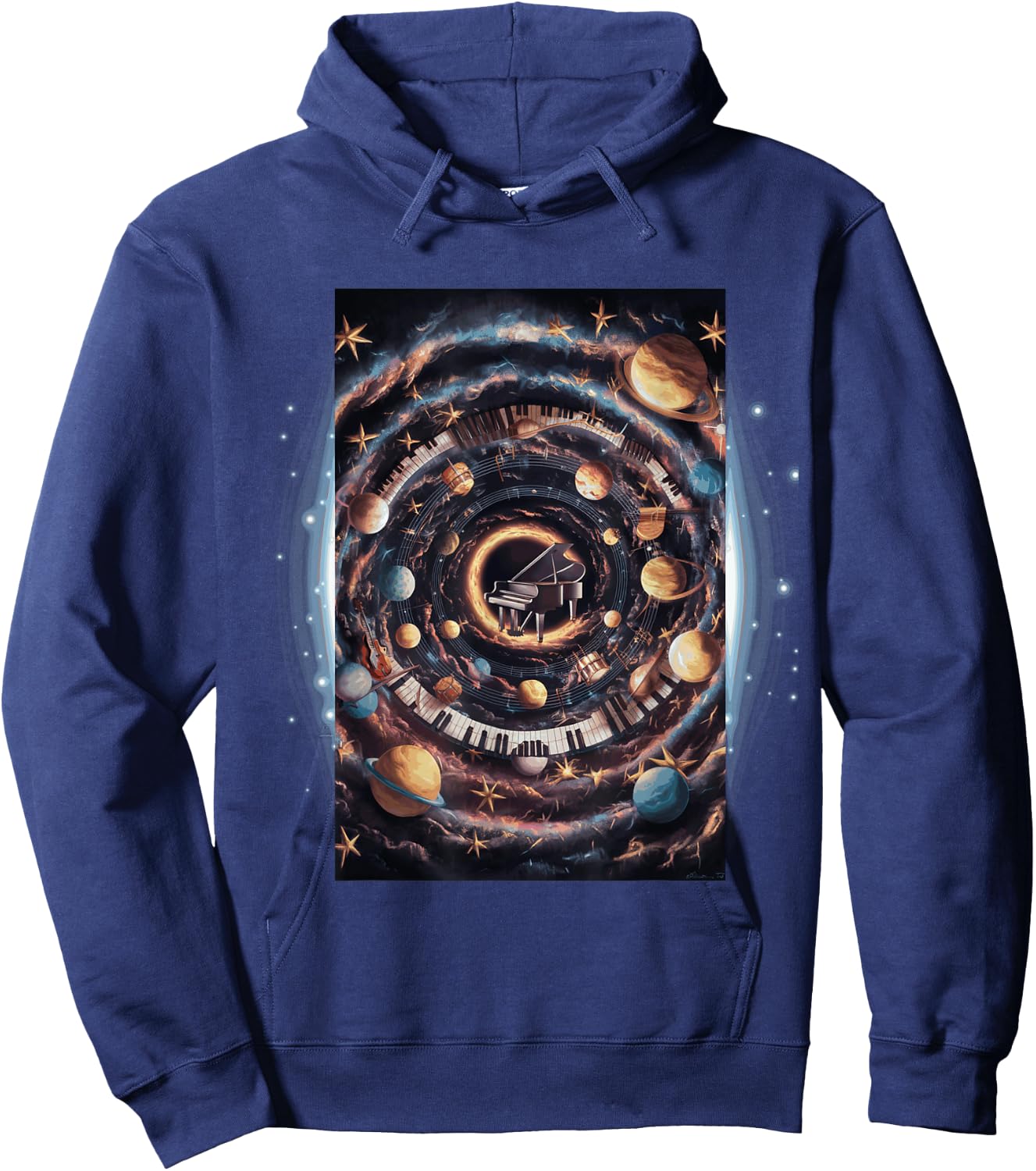 Galactic Music Symphony Cosmos Hoodie - Hoodie | Navy