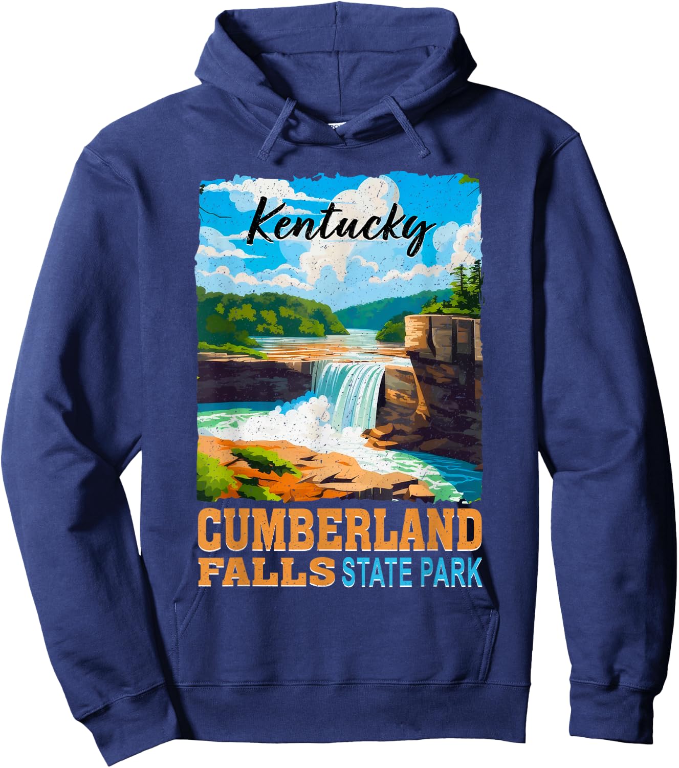 Cumberland Falls State Park Kentucky Hiking Vacay Hoodie - Hoodie | Navy