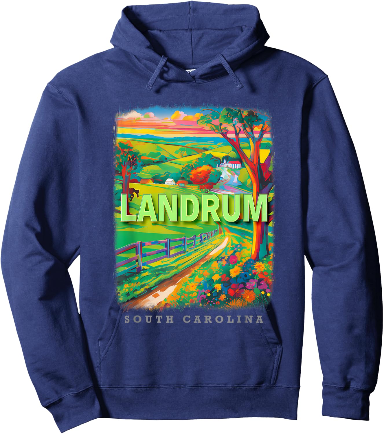 Landrum South Carolina SC Horse Country SD704 Hoodie - Hoodie | Navy