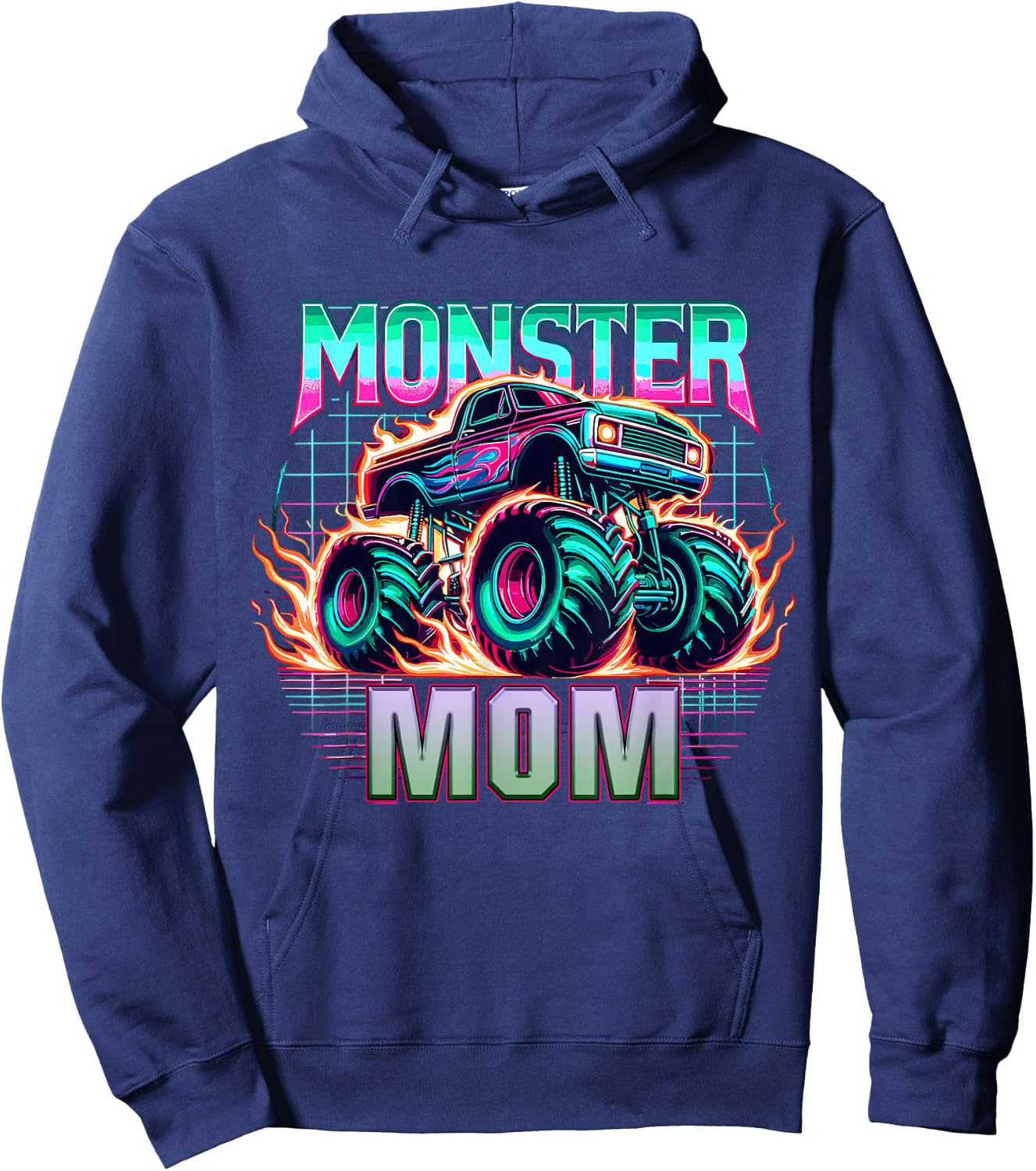 Monster Truck Mom Monster Truck Are My Jam Truck Lovers Hoodie - Hoodie | Navy
