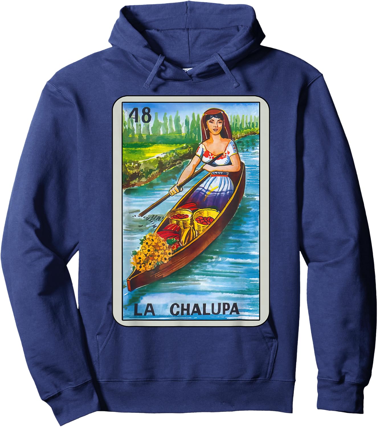 La Chalupa Card Mexican Lottery Card Hoodie - Hoodie | Navy