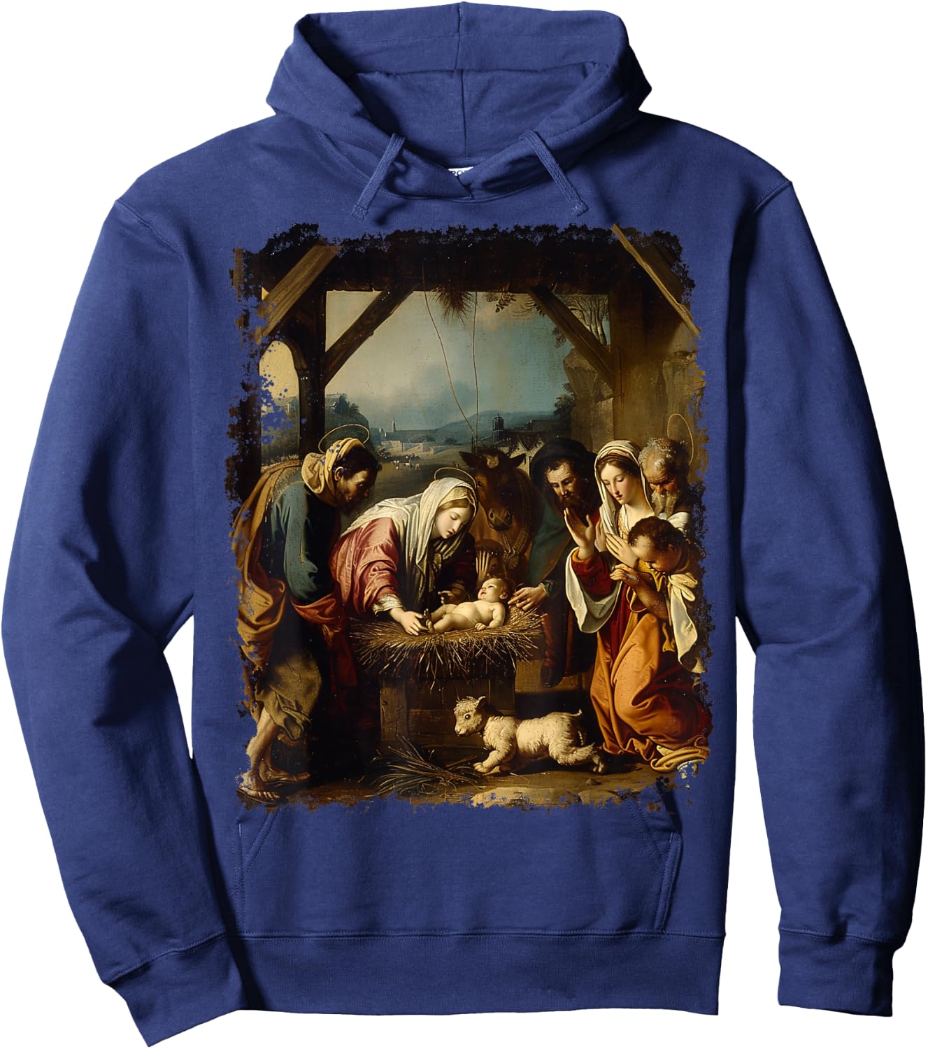 Christmas Birth of Jesus Christ Hoodie - Hoodie | Navy
