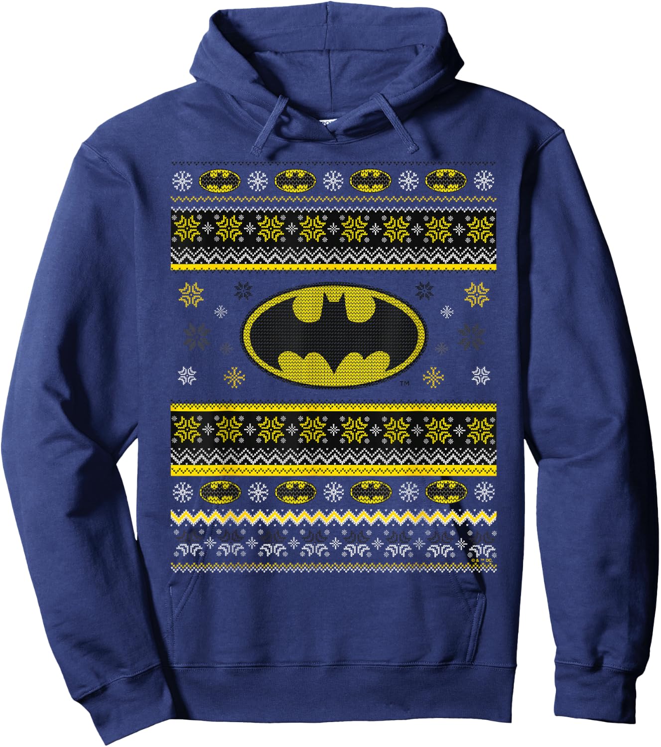 Batman Ugly Christmas Logo Hoodie - Hoodie | Navy