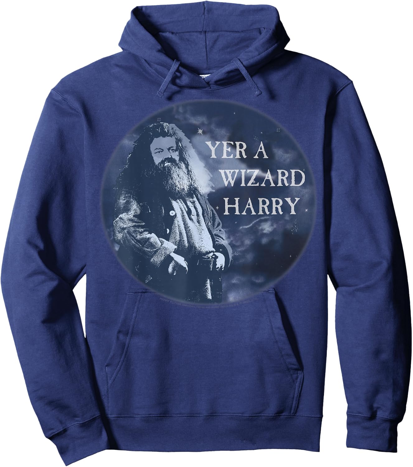 Harry Potter Hagrid Yer A Wizard Harry Portrait Hoodie - Hoodie | Navy