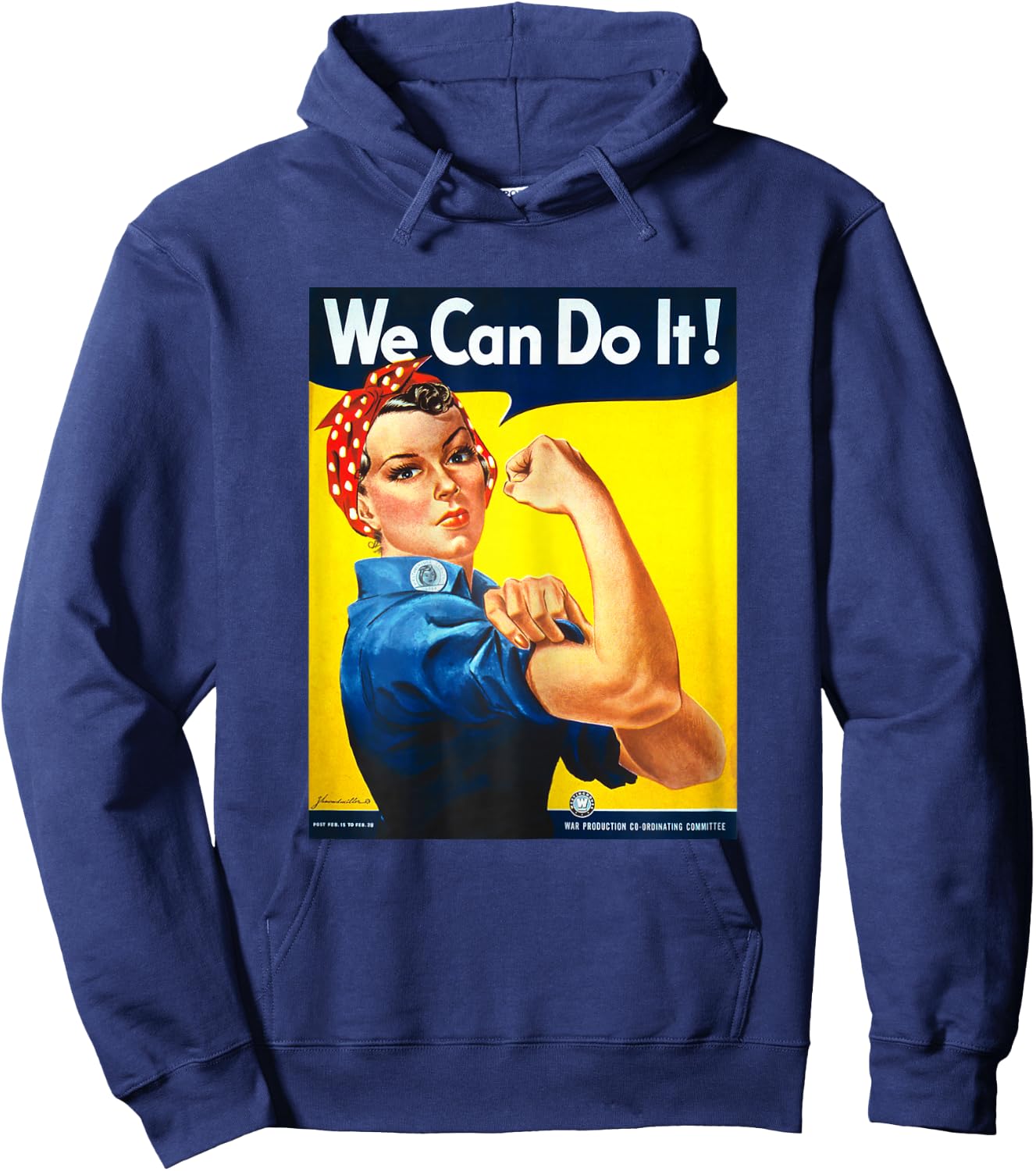 Rosie The Riveter - We Can Do It! - Women's Feminist Hoodie - Hoodie | Navy