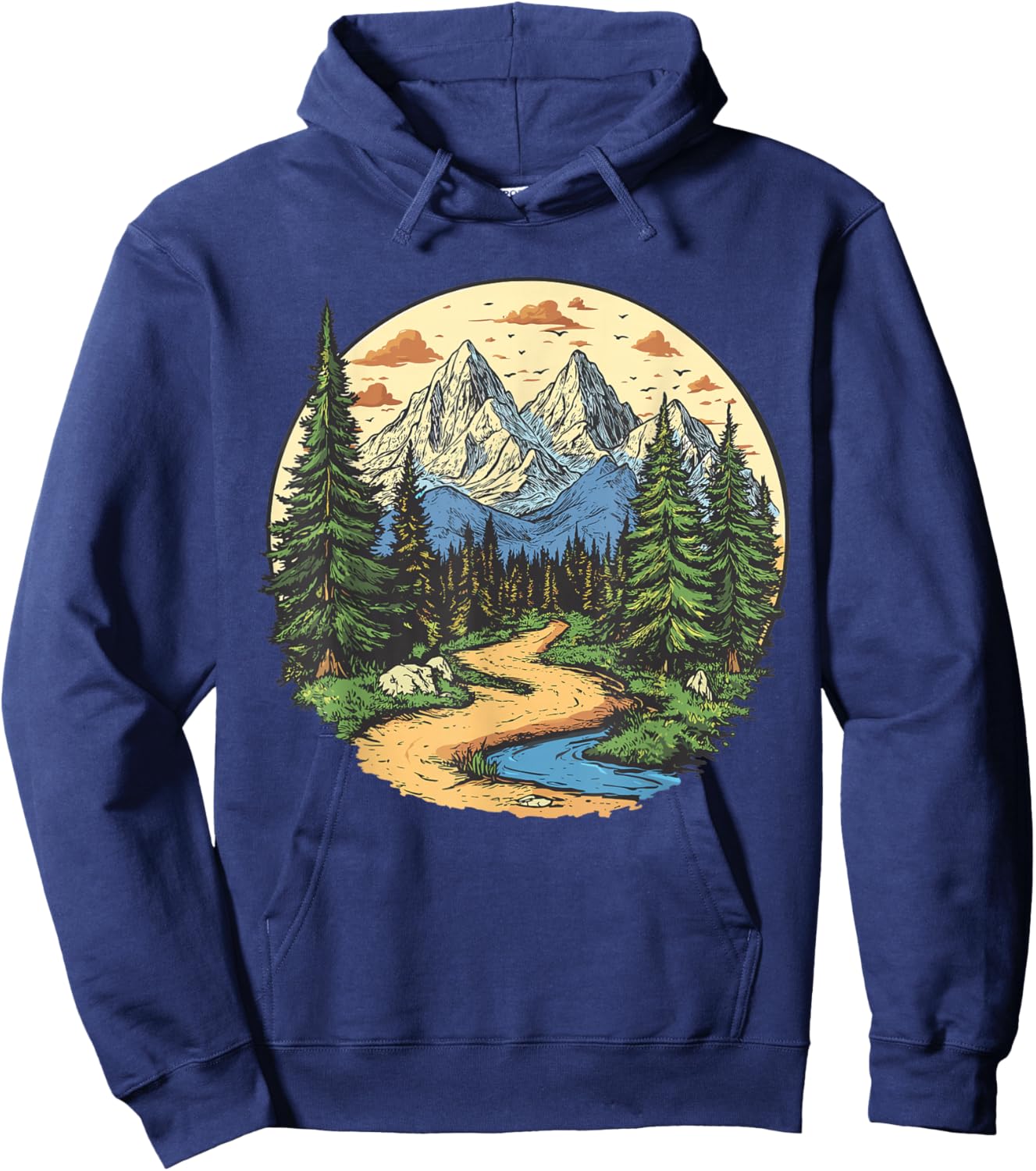Hiking in Nature, Hiking Hoodie - Hoodie | Navy