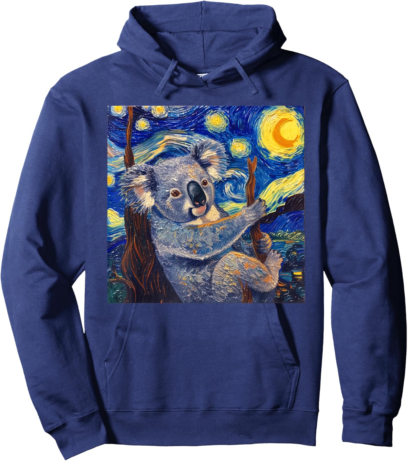 Koala Van Gogh Style Starry Night Hoodie - Hoodie | Navy