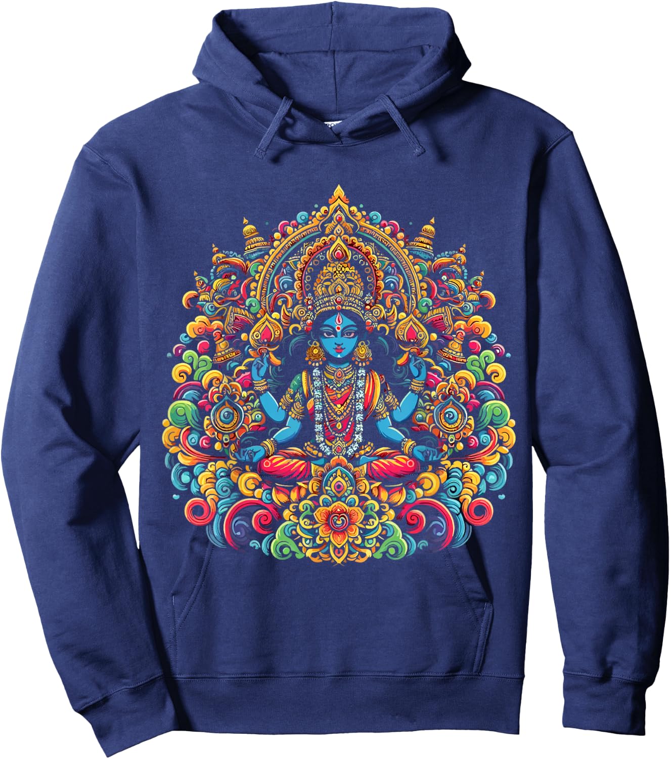 Kali Hindu Goddess Of Death Hindu Mother Fierce Warrior Hoodie - Hoodie | Navy
