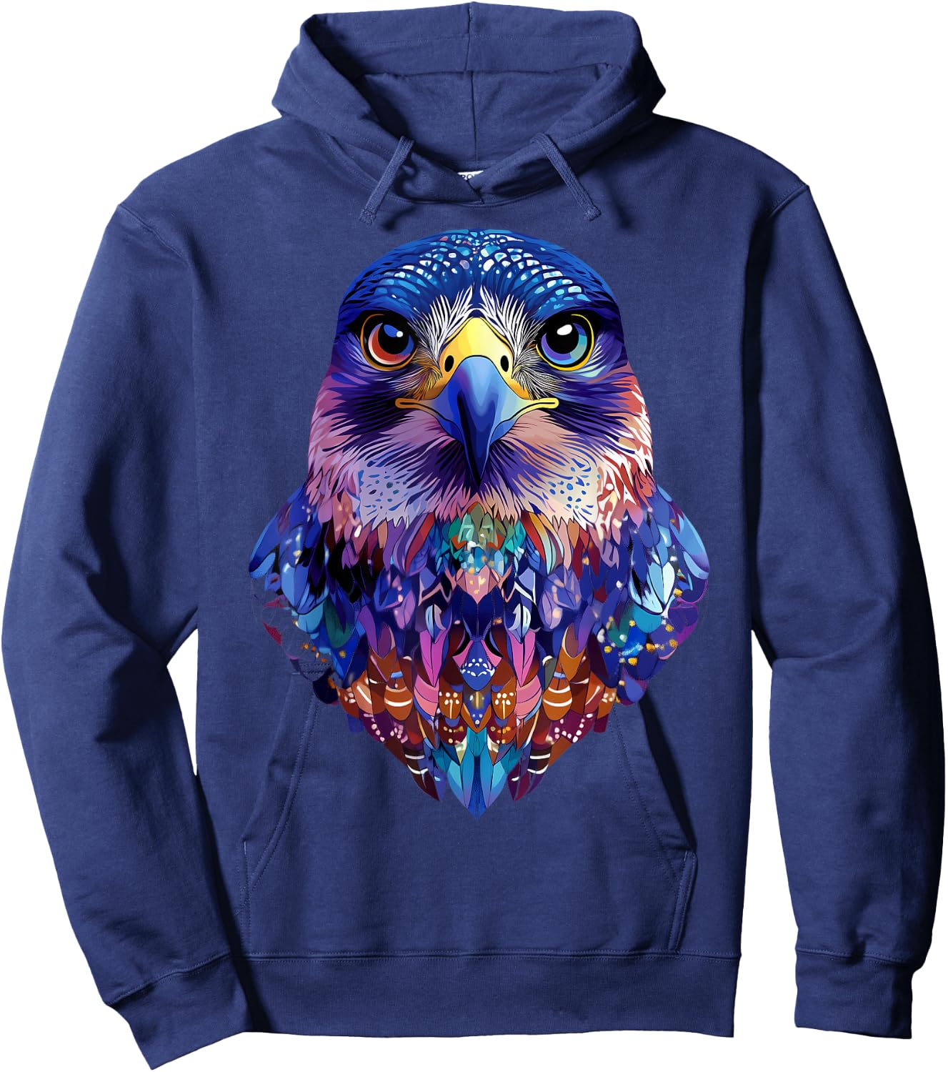 Azteca Peregrine Falcon Majestic Animals Bird Lover Black Hoodie - Hoodie | Navy