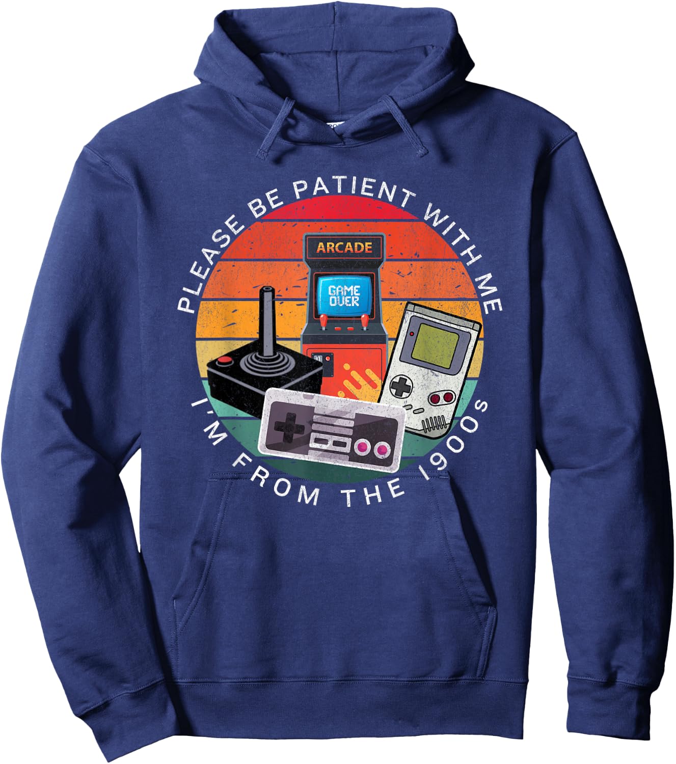 Vintage Gaming "Please Be Patient With Me I'm From The 1900s Hoodie - Hoodie | Navy