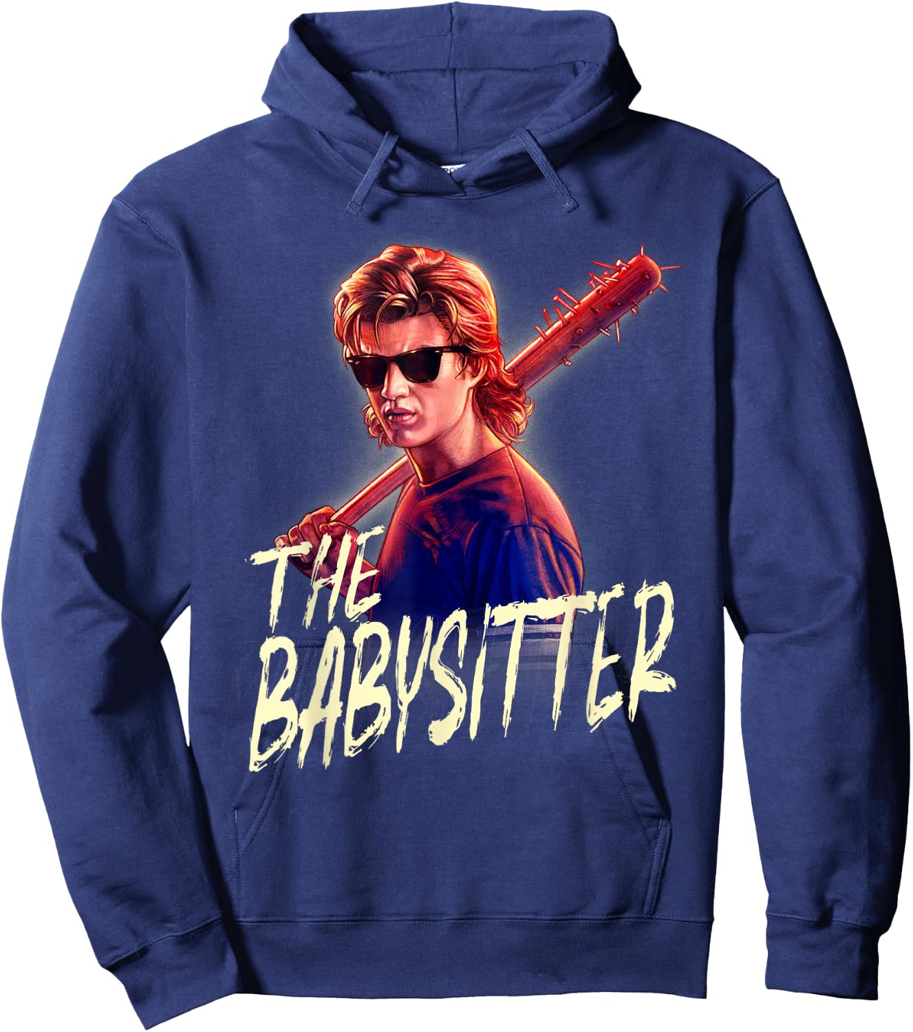 Netflix Stranger Things Steve The Babysitter Portrait Hoodie - Hoodie | Navy