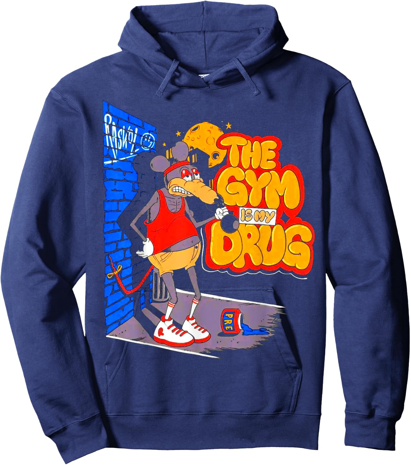 The Gym Is My Drug Funny Weightlifting Bodybuilding Fitness Hoodie - Hoodie | Navy