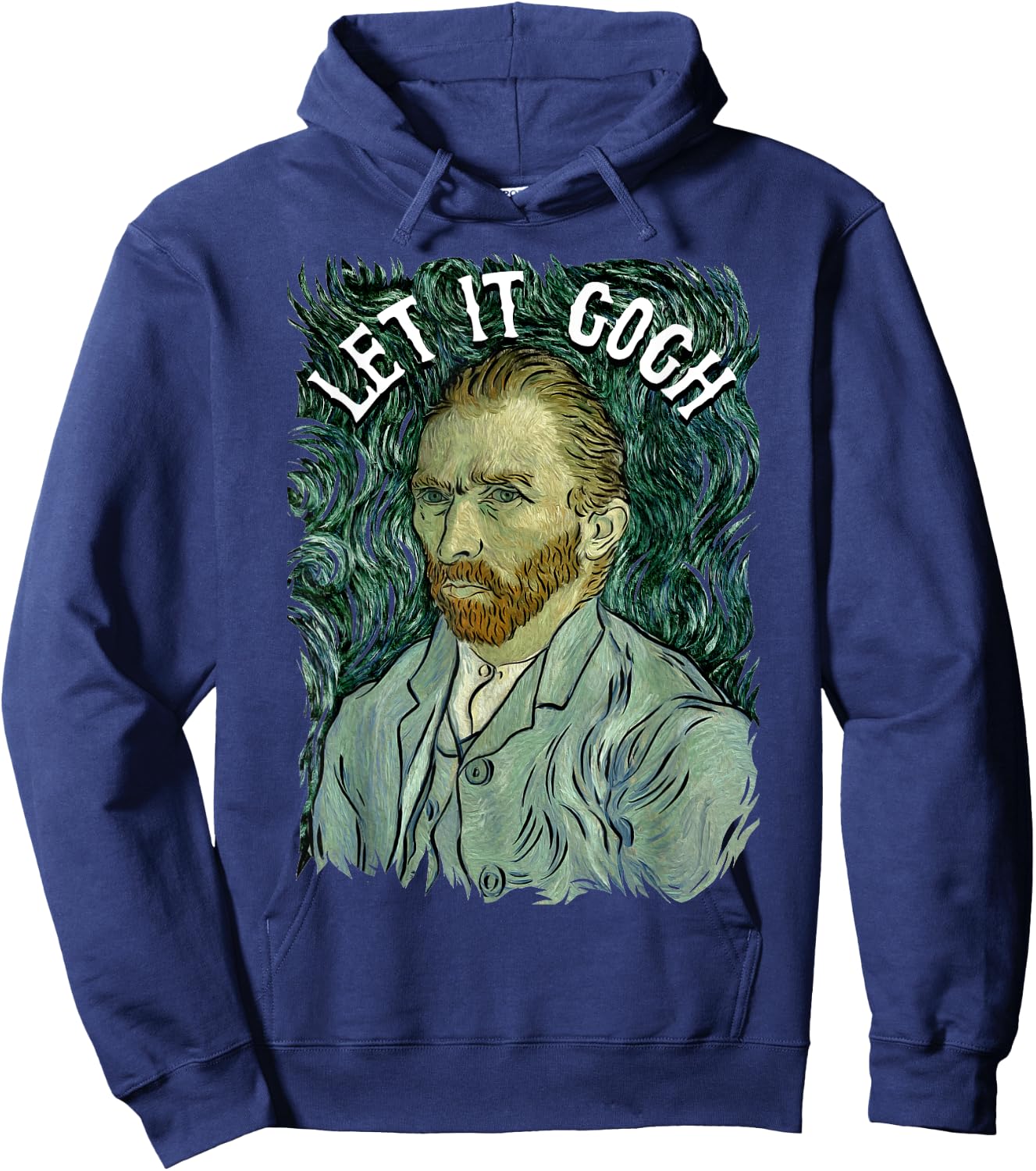 Let It Gogh T Shirt Vincent Van Gogh Artist Funny Image Gift Hoodie - Hoodie | Navy