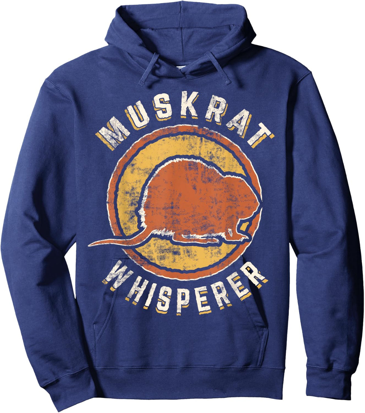 Muskrat Whisperer Vintage Classic Retro Animal Love Hoodie - Hoodie | Navy