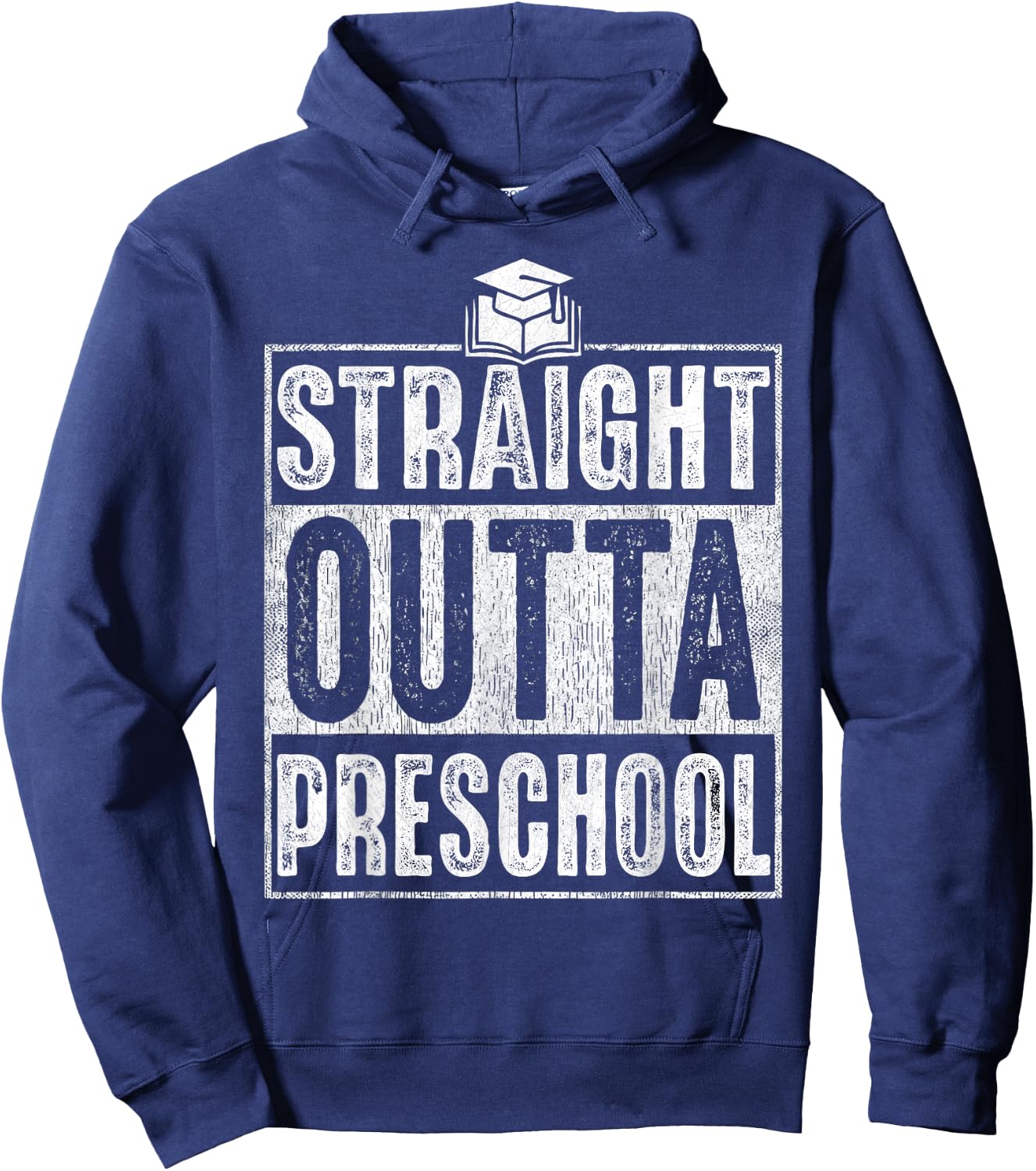 Straight Outta Preschool Graduation 2026 Class Gifts Funny Hoodie - Hoodie | Navy