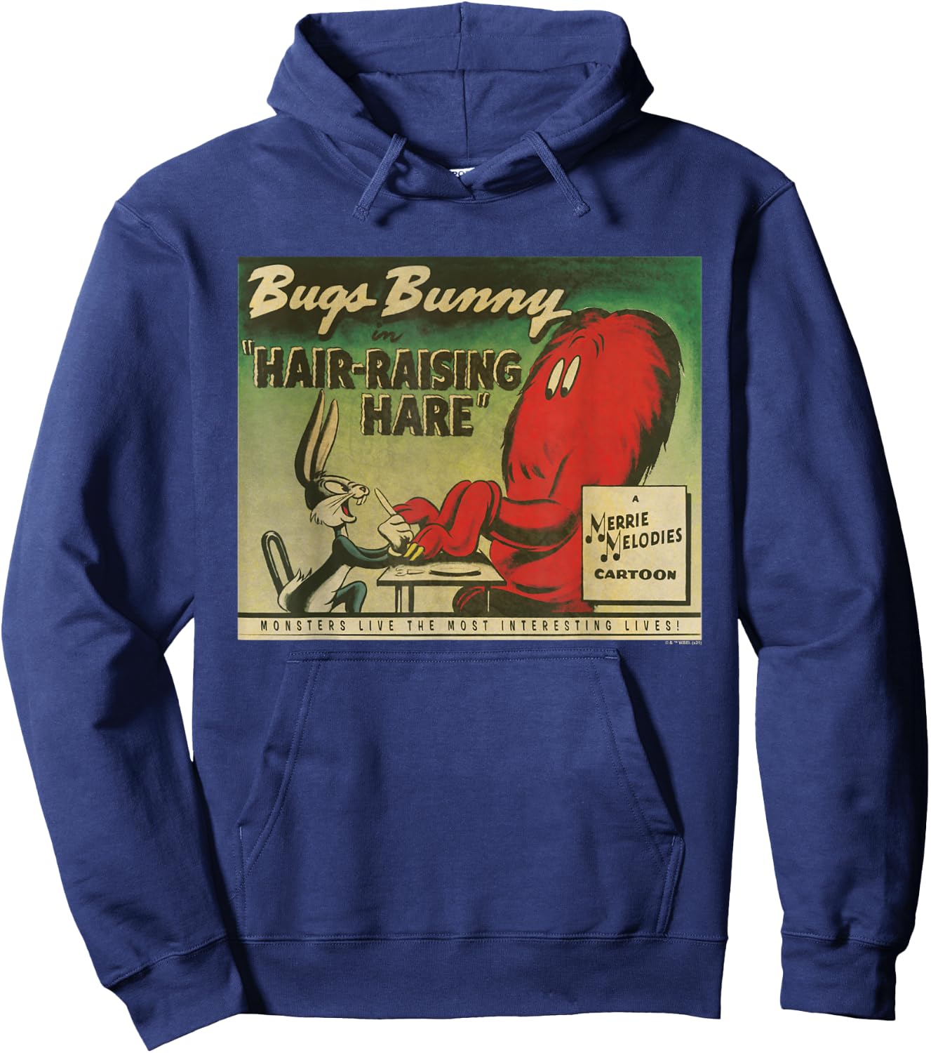 Looney Tunes Bugs Bunny Hair-Raising Hare Small Hoodie - Hoodie | Navy